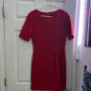 Banana Republic Red Sheath Dress – Classic Short Sleeve Workwear